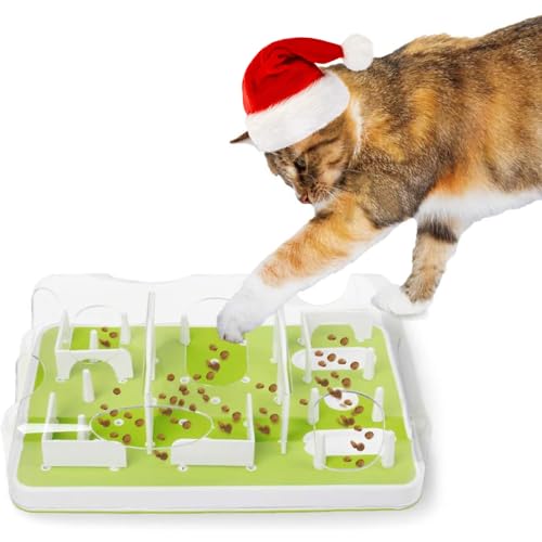 ALL FOR PAWS Interactives Katzen-Futterstation Puzzle, Interaktives Intelligenzspielzeug für Katzen, Interaktives Spielzeug für Katzen… von ALL FOR PAWS