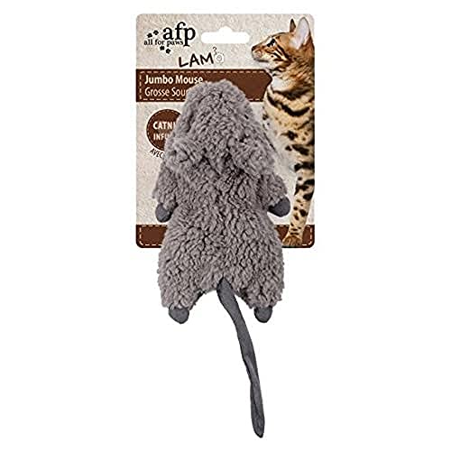 ALL FOR PAWS Lamb-Katzenspielzeug in Mausform, 19 cm von ALL FOR PAWS