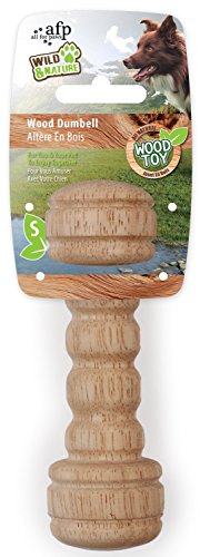 ALL FOR PAWS Wild & Nature - Wood Dumbell Small - Hundespielzeug aus Holz von ALL FOR PAWS