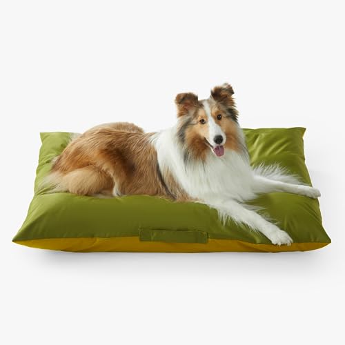 ALLISANDRO Hundematte Hundedecke Allwetter-Vielseitiges Doppelseitiges Outdoor-Hundebett mit abnehmbarem waschbarem Bezug, kratzfestem Hundekissen, wasserabweisendem rechteckigem Kissen von ALLISANDRO