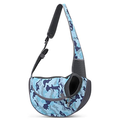 ALLSOPETS Katze Haustiertasche Tragbare Hunde Haustiere Tasche Reisen Haustier Schultertaschen Katzentragetasche Haustiere Katze Welpen Kleine Hunde Umhängetasche Camping Haustiertaschen Blau A von ALLSOPETS