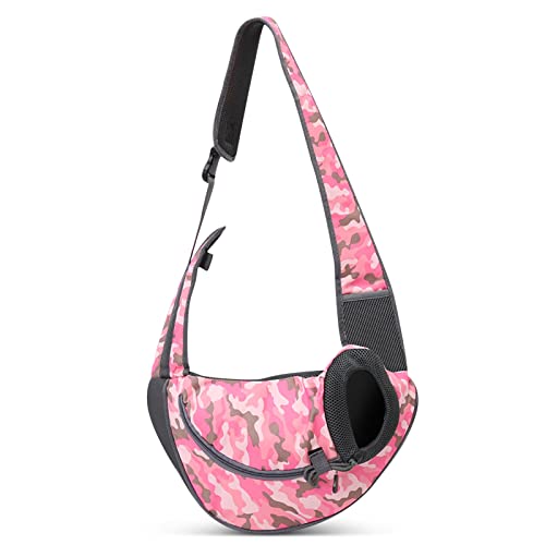 ALLSOPETS Katze Haustiertasche Tragbare Hunde Haustiere Tasche Reisen Haustier Schultertaschen Katzentragetasche Haustiere Katze Welpen Kleine Hunde Umhängetasche Camping Haustiertaschen Rosa von ALLSOPETS