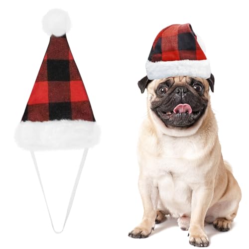 ALLY-MAGIC Weihnachten Hund Katze Nikolausmütze Weihnachten Haustier Kostüm Hund Weihnachten Outfit Weihnachtskostüm Set für kleine Hunde Geschenk Y6-GZSDM von ALLY-MAGIC