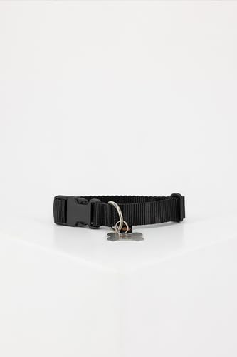 Alpha Industries Basic Dog-Tag Collar stylisches Hunde-Halsband Black von ALPHA INDUSTRIES