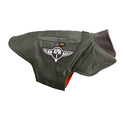 Alpha Industries Dog MA-1 Nylon Flight Jacket Fliegerjacke für Hunde Sage-Green von ALPHA INDUSTRIES