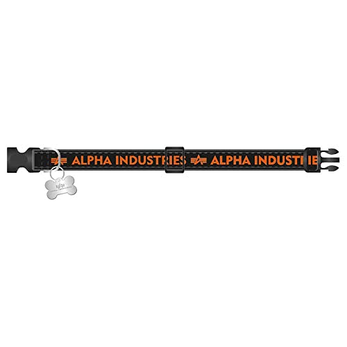 Alpha Industries Dog-Tag Collar stylisches Hunde-Halsband Black von ALPHA INDUSTRIES