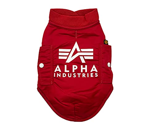 Alpha Industries MA-1 Dog Jacket Backprint, RBF Red, 3XL von ALPHA INDUSTRIES