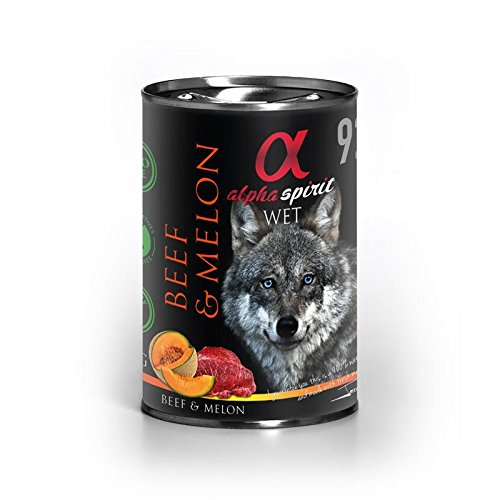 ALPHA SPIRIT Dog Beef with Melon | 6 x 400g Hundefutter nass von ALPHA SPIRIT