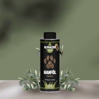 ALPHAZOO Premium Hanföl für Hunde & Katzen I Entspannung und Fellglanz 250 g von ALPHAZOO