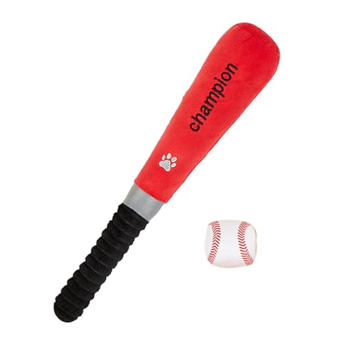 ALWIDA Baseballschläger-Hundespielzeug – Anreicherungsspielzeug für Hunde, integriertes Quietschen, Kauspielzeug für Welpen, Zahnen für Welpen, zum Zahnen von ALWIDA