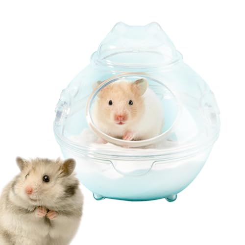 ALWIDA Hamster Sandbad Container, Transparent Hamster Bad Sandkasten Hamster Badezimmer, Hamster Badewanne, Staubwanne, Badebox für Hamster, Lemming, Kleintiere, Toilette von ALWIDA