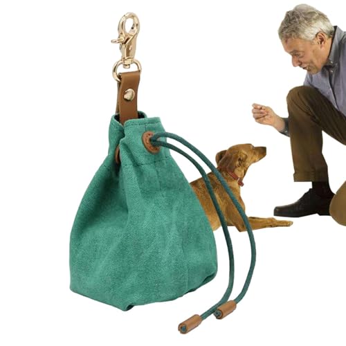 ALWIDA Leckerlibeutel für Haustier-Training, tragbare Leckerli-Tasche für Hundetraining, mit Metallhaken, Snack-Tasche, Trainingstasche, Kordelzug-Design zum Klettern, Einkaufen, Spazierengehen, von ALWIDA