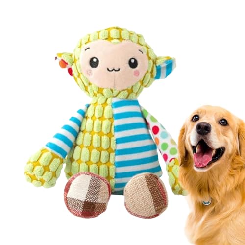 ALWIDA Pet Plush Sound Toy - Cartoon Animal Tething Chew Toys - Interactive Toys for Indoor Dog Toys, Reduces Langeedom von ALWIDA