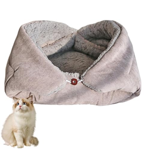 Katzenbett – weiches Katzenkissen, faltbarer Schlafsack, faltbares und atmungsaktives Katzenkissen, waschbares Schlafversteck, Haustiersofas für den Innenbereich, warmes Hundehaus für den Winter, von ALWIDA