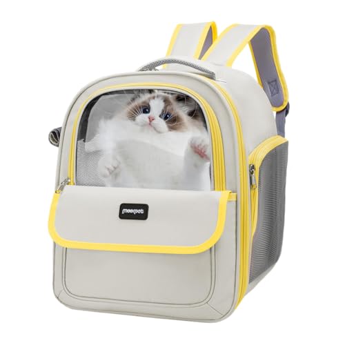 Katzenrucksack Tragetasche - Haustier-Tragetasche, Oxford-Tuch Katzentransportkoffer, belüftete Bubble Katzentragetasche, Katzenreisetasche mit atmungsaktiver Rückenöffnung, Katze Reisetrage für von ALWIDA