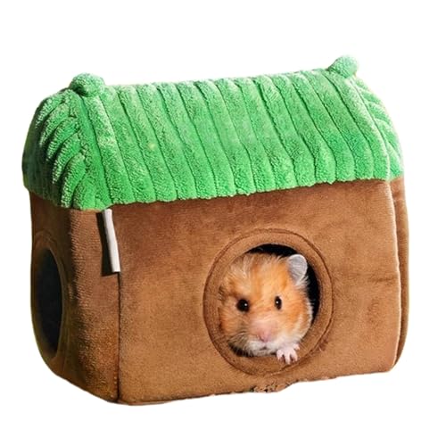 Kleintierkäfig – Vogelhaus-Set | doppelseitige Samt-Hängematte | warmes Bett | Hamster warmes Bett | Meer-Tunnelhaus aus warmem Fleece | bezaubernde Form, Tierrohrkäfighaus für Hamster, Mäuse, von ALWIDA