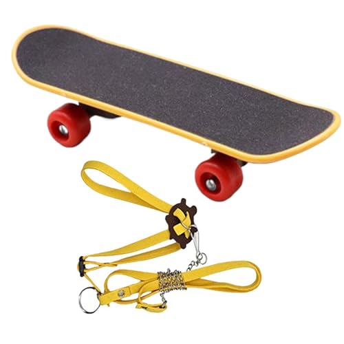 Schildkrötenseil und Geschirr – Schildkrötenseil und Skateboard-Set | Tragbares Bartagamenseil für Reptilien-Skateboard | praktisches Trainingsgeschirr und Skateboard-Wanderseil für kleine Reptilien von ALWIDA