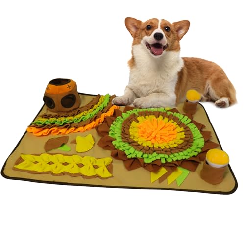 AMFLYQ Schnüffelmatte für Hunde, große Rassen, 78,9 x 59,9 cm, Schnüffelmatte für langsame Fressung, Hundeleckerli-Puzzle, Anreicherungsspielzeug für geistige Stimulation und natürliche Futtersuche von AMFIYQ