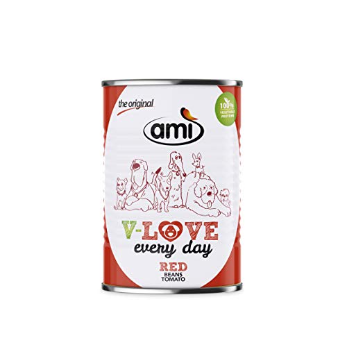 AMI Dog Red Futterkibo für Hunde 100% pflanzliches Protein (12x 400g) von AMÌ