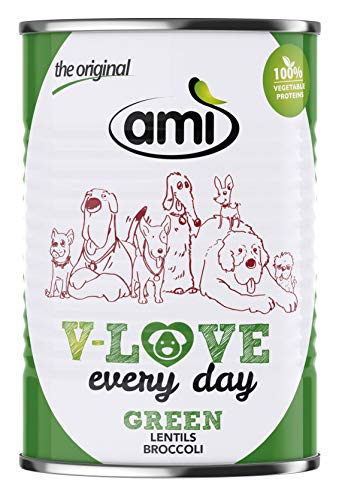 AMÌ Veganes Nassfutter für Hunde V-Love Green, 12er Pack (12 x 400 Grams) von AMÌ