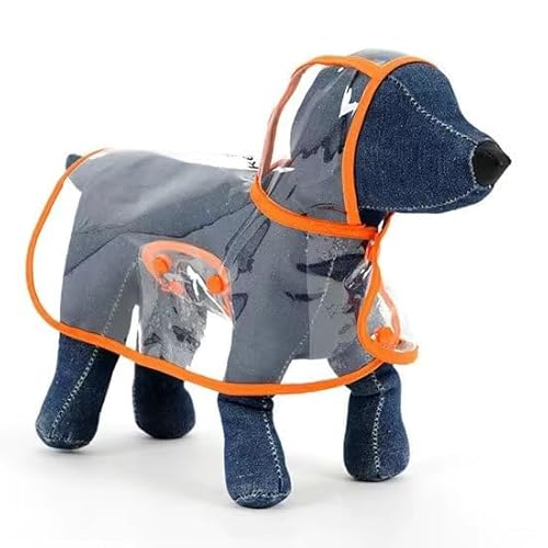 AMIBON Regenmantel Vimy für Hunde, Regenmantel Hund Wasserdicht, Verstellbare Winddicht Regenjacken für Kleine Mittelgroße Groß Hunde Spaziergäng (Orange, 2XL) von AMIBON