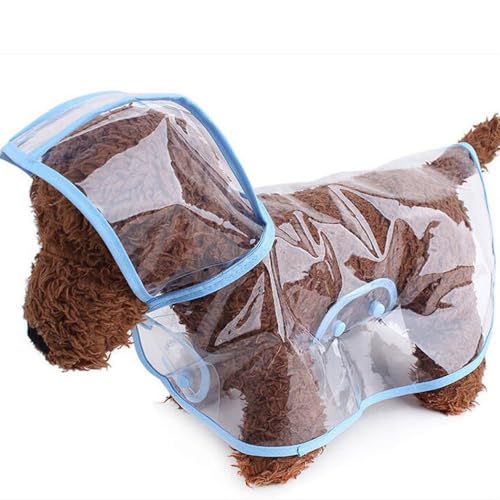 AMIBON Regenmantel Vimy per Cani,Impermeabile per Cani Gatto Con Cappuccio,Transparente Giubbotto Antipioggia per Cani Grandi e Medi (blu, 3XL) von AMIBON