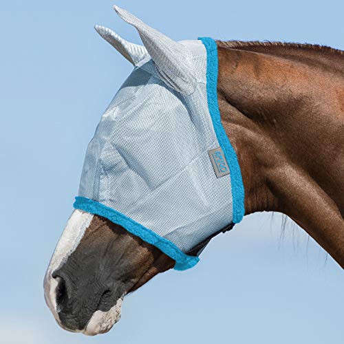 AMIGO Durable Fly Mask Full Size Baby Blue Electric Blue von AMIGO