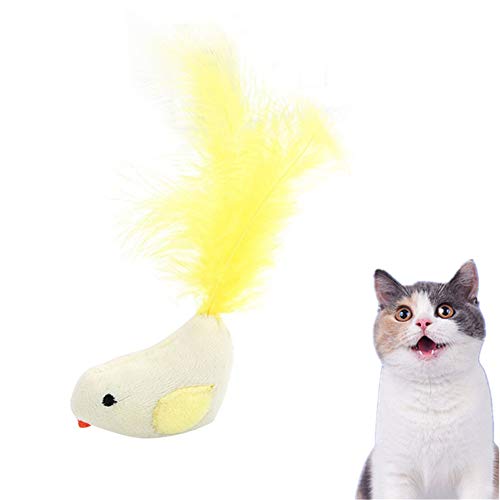 AMILKS Cat Toy Katzen Spielzeug Interaktives Katzenspielzeug für Indoor-Katzen Interaktives Katzenspielzeug Kätzchen-Spielwaren für Innenkatzen Yellow von AMILKS