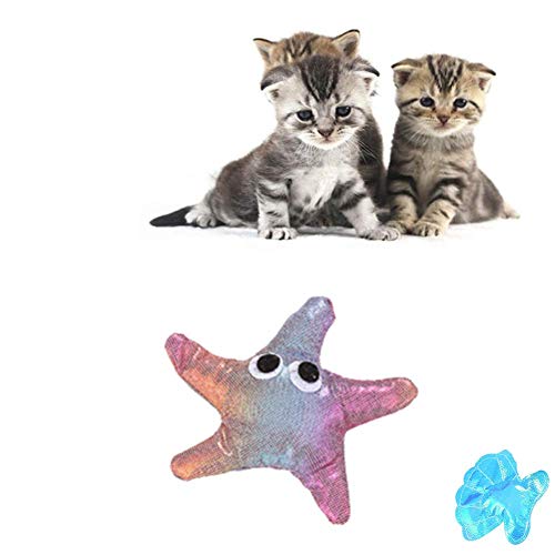 AMILKS Interaktives Katzenspielzeug Katzenspielzeug Set Katze Spielzeug Bälle Cat Treat Spielzeug Katze Ballspielzeug Interaktives Katzenspielzeug Starfish von AMILKS