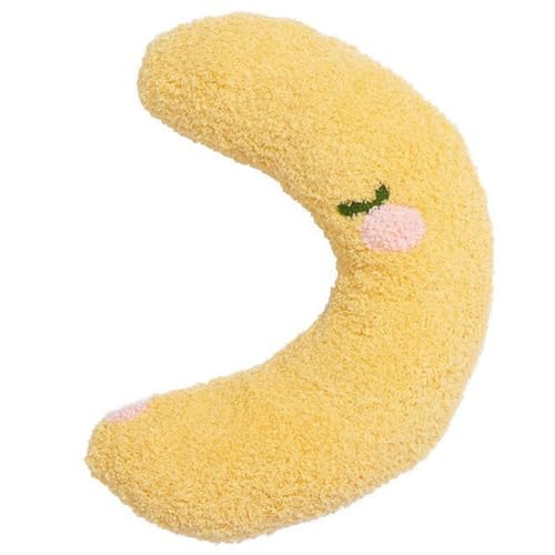 AMIUHOUN Little Pillow for Cats Neck Protector Deep Sleep Puppy U-förmiges Kissen Kätzchen Kopfstütze für Katzen Indoor Einfach zu bedienen, Gelb von AMIUHOUN