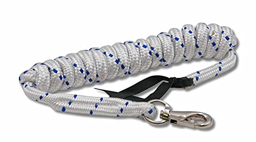 AMKA Bodenarbeitseil Bodenleine Westernrope mit Bull Snap und Lederenden 3,70 m von AMKA