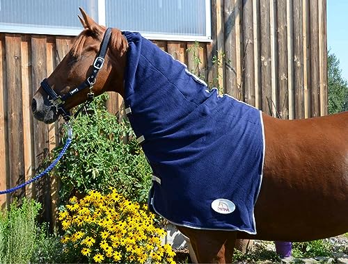 Pferde Fleece Halsdecke Halsteil Neck Cover dunkelblau Gr. Warmblut von AMKA