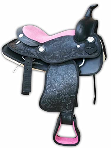 AMKA Pony Westernsattel Pink 12 Zoll 0 25 cm Conchos als Verzierung von AMKA