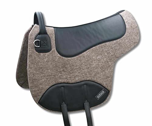 AMKA Reitkissen aus Filz Reitpad Bareback Pad mit Haltegriff baumlos angenehm weich druckdämpfend Warmblut von AMKA