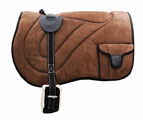 AMKA Reitpad Bareback Pad Frisco mit 2 Taschen und Sattelgurt anatomisch geformt von AMKA