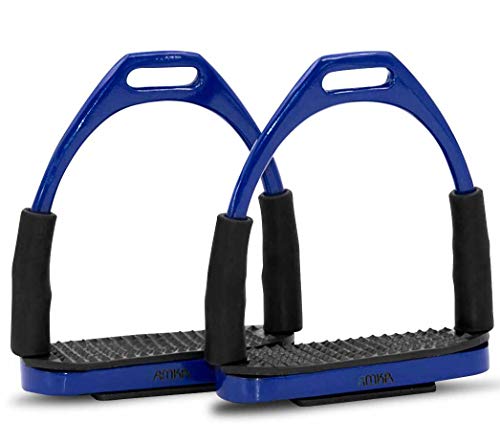 AMKA Steigbügel mit Gelenk dunkelblau Sicherheitssteigbügel Steigbügel Flexible Safety Stirrups Horse Riding von AMKA