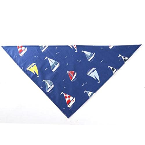 Bandanas für Hunde, Hundehalstuch, Haustier-Schal, Haustier-Halstuch für Hunde, Baumwolle, niedliche blaue Streifen, waschbar, Fliege, Katze, Hundeschal, 2 Stück von AMOIZH