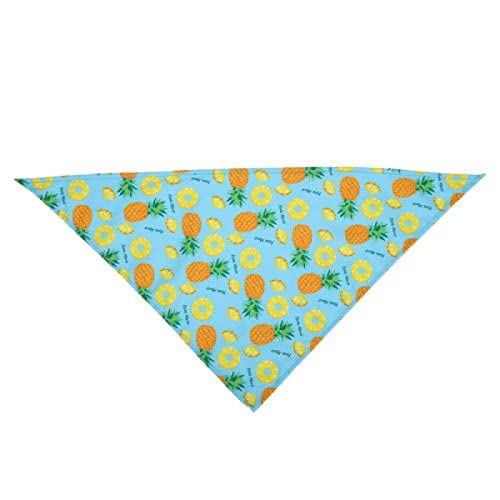 Bandanas für Hunde, Obstdruck, Haustier-Halstuch, für kleine Hunde, Katzen, verstellbar, Baumwolle, Welpen-Lätzchen, Sommer-Hundepflege-Zubehör, 2 Stück, 6 m von AMOIZH