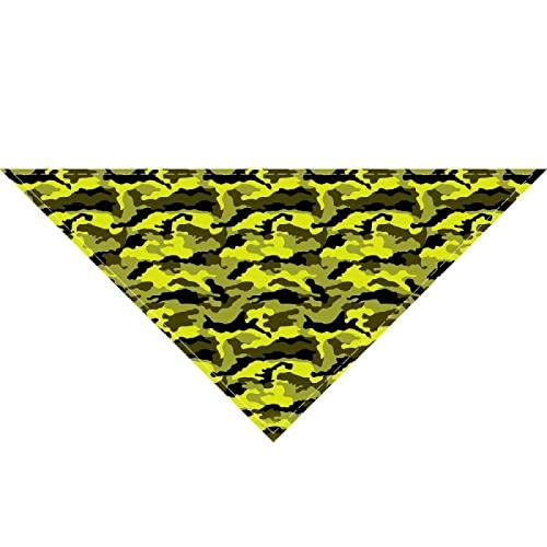 Bandanas für Hunde Haustier Speichel Handtuch Camouflage Dreiecke, Schal Verstellbares Halsband Halstuch Waschbar Katze Lätzchen Hund Bandana 4 Stück 05 M von AMOIZH