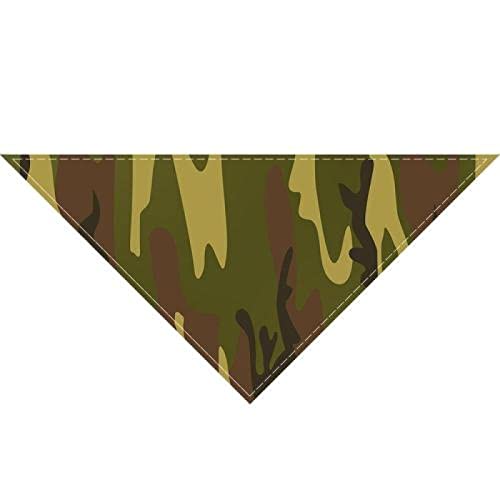 Bandanas für Hunde Haustier Speichel Handtuch Camouflage Dreiecke, Schal Verstellbares Halsband Halstuch Waschbar Katze Lätzchen Hund Bandana 4 Stück 07 M von AMOIZH