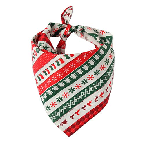 Bandanas für Hunde Hund Halstuch Weihnachten Haustier Schal Dreieck Lätzchen Halstuch Frohe Weihnachten Hunde Katzen Haustiere Kostüm Speichel Handtuch 3 Stück 02 von AMOIZH