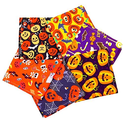 Bandanas für Hunde Hundehalstuch, Halloween, Haustierbedarf, Hunde, Katzen, Welpen, Bandanas Schal, Urlaub, Hundezubehör, Hundehalstuch, 100 Stück, 28 x 28 x 40 cm von AMOIZH