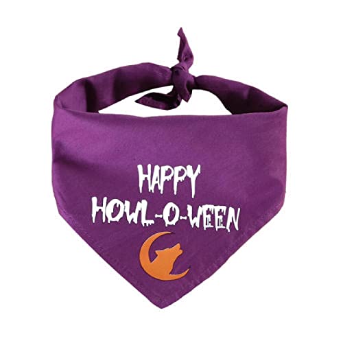 Halstücher für Hunde, Halloween, Hunde, Katzen, Bandanas für Hunde, Katzen, Lätzchen, dreieckige Fliege, waschbar, Schal, Haustierzubehör, 4 Stück F von AMOIZH