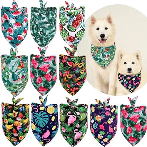 Halstücher für Hunde, Haustiere, Hundehalstuch, waschbar, Katzen, Bandana, Welpenlätzchen, Polyester, kleines Hundehalstuch, Sommer-Hundezubehör, 60 Stück, M von AMOIZH