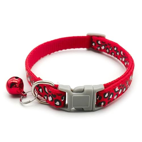 Hundehalsband Hundezubehör Haustier Welpe Katze Halsband Leopard Muster Haustiere Halsband Haustier Halsbänder Zubehör Kleiner Hund 5 Stück A2 von AMOIZH