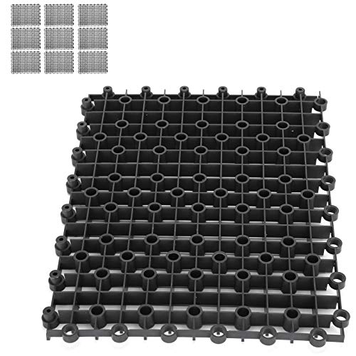 AMONIDA Aquarium Isolation Board, 10 Stück Bequeme Installation Aquarium Bodenfilterplatte, Isolation Board für Aquarium Aquarium(Black, 10 partitions) von AMONIDA