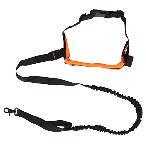 AMONIDA Freihändige Haustier-Hundeleine, Reflektierend, Verstellbar, Mehrzweck-Laufgürtel für Hunde, Ausbruchsicher, mit Reißverschlusstasche Zum Laufen, Spazierengehen, Joggen (Orange) von AMONIDA