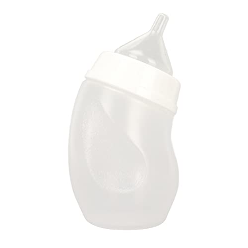 AMONIDA Haustier-Babyflasche, Gebogene Haustier-Stillflaschen-Kits, Simulation, Weicher Silikon-Schnuller, 180 Ml, für Neugeborene Welpen von AMONIDA