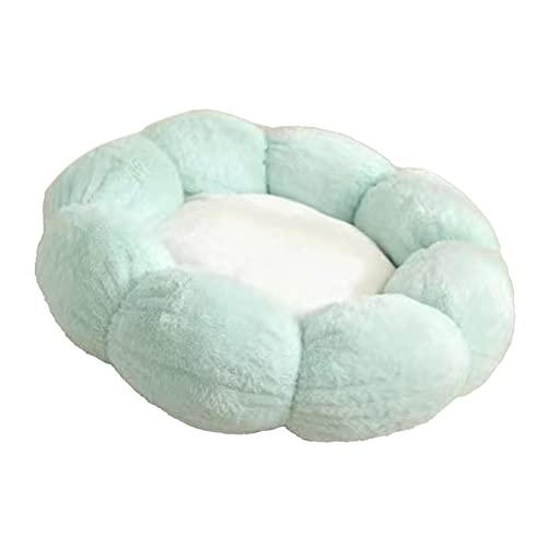 AMONIDA Hunde- und Katzenbett, Süßes Rundes Kissen für Katzenfell für Schlafzimmer für Balkon Haustiere für Katzen (Durchmesser 55cm/21.7in (innerhalb von 9kg/19.8lb)) von AMONIDA