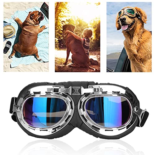 AMONIDA Hunde Sonnenbrille, Tragbare Schlagfeste Hundebrille Faltbarrahmen Design Hundesonnenbrille Für Mittelgroße Hunde von AMONIDA